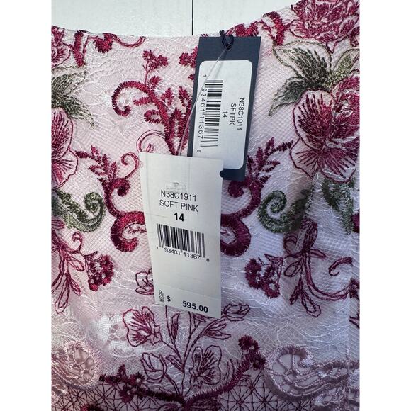 Marchesa Notte Dress Floral Embroidered NWT $595 Sleeveless Knee Length Sz 14 - Picture 6 of 7